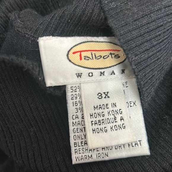 Talbots black turtleneck size 3X - Picture 3 of 4